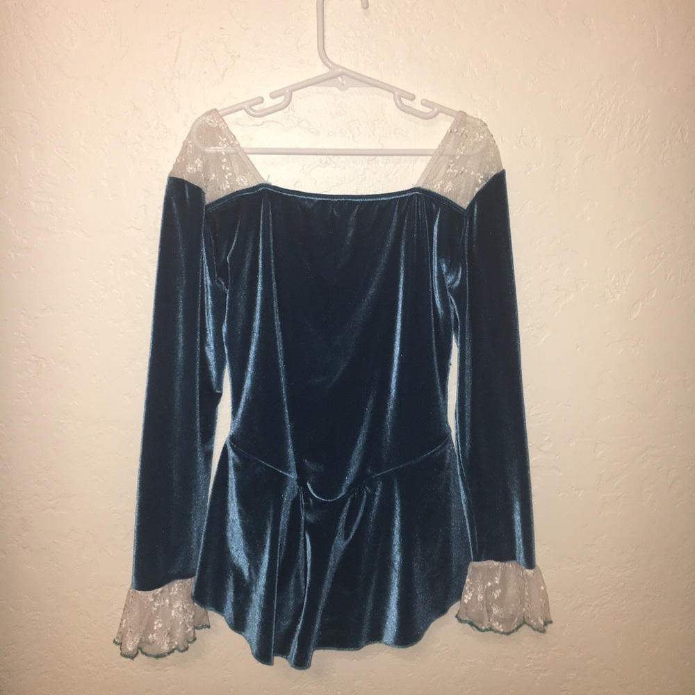 Navy Flying Camel Figure Skating Dress